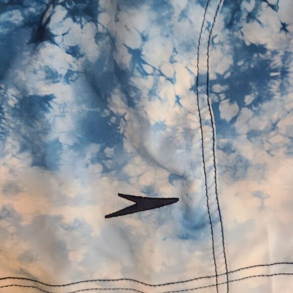 SPEEDO Swim Trunks‎ Tie Waist Ombre Water Print Size Men's L - Picture 7 of 13